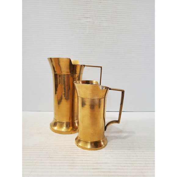 Vintage Brass Pot  | Copper Cream - Sugar Bowl - Solid Brass Canteen Jug - Picture 1 of 10